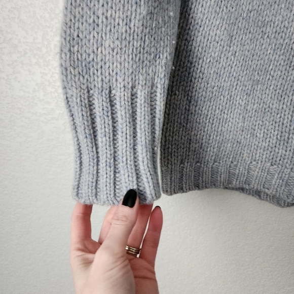 ABERCROMBIE & FITCH x VINTAGE wool knit sweater in blue size L - Picture 7 of 7